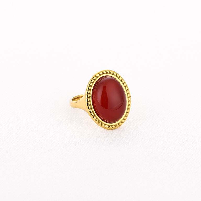 rode statement ring amara goud verstelbaar